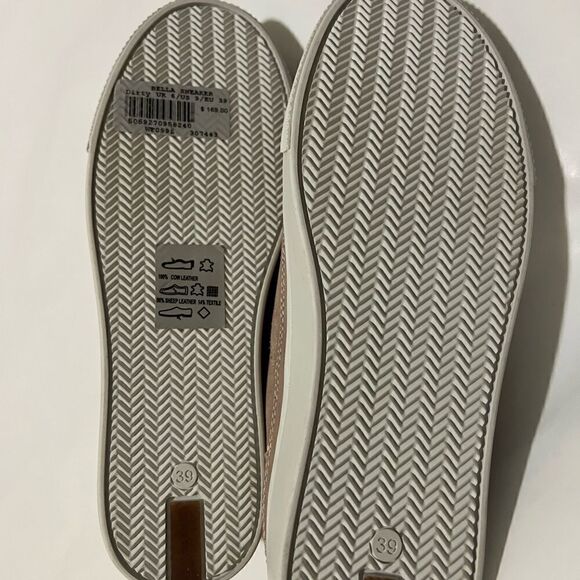 AllSaints Dusty Blush Suede Leather Platform Bella Sneakers NEW 0523HS - Picture 5 of 10